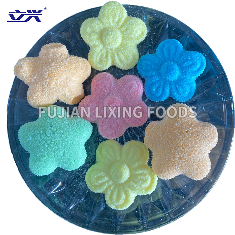 wholesale OEM Freeze Dried  gummy flower candy vendor 50g 100g/bag